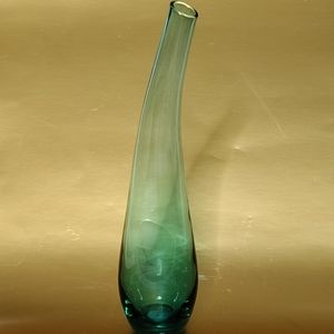 Green Vase Mid-Century Styled Glass Vase